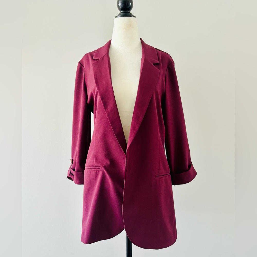 Dynamite Burgundy Blazer